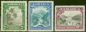 Jamaica 1932 set of 3 SG111-113 Very Lightly Mtd Mint 