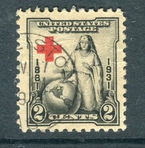 USA; 1931 early Pictorial issue fine used hinged 2c. value, Red Cross