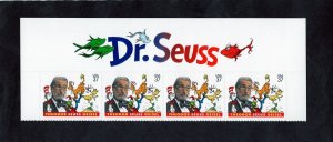 3835 Dr. Seuss, MNH blk/4 w/Top banner