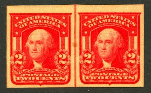 U.S. #320 MINT LINE PAIR OG NH