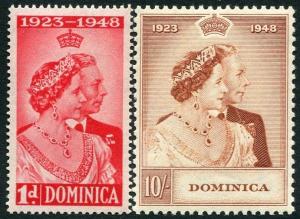 DOMINICA-1948 Royal Silver Wedding Set Sg 112-113  UNMOUNTED MINT V21283