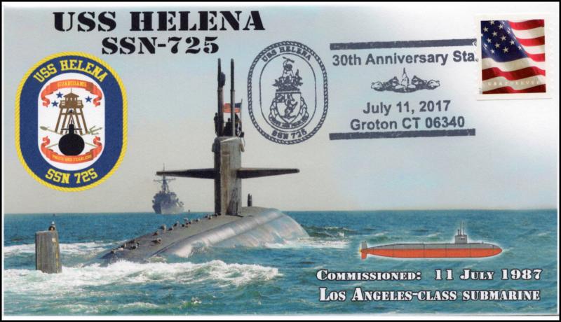 17-314, 2017,USS Helena, Event Cover, Pictorial Postmark, SSN-725