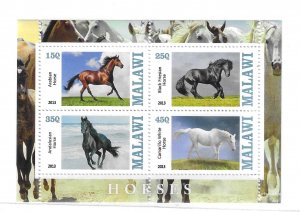 Malawi 2013 Horses S/S MNH C16