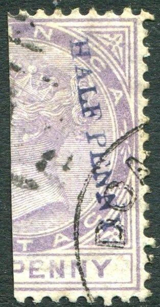 DOMINICA-1883 ½d on half 1d Sg 12 FINE USED V23966