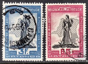 Belgian Congo Scott 259-260  complete set  F to VF used.