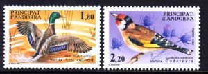 Andorra (French) 1985 Wildlife Conservation - Birds Complete MNH Set SC 340-341