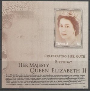 TUVALU SGMS1203 2006 80TH BIRTHDAY OF QUEEN ELIZABETH II MNH 