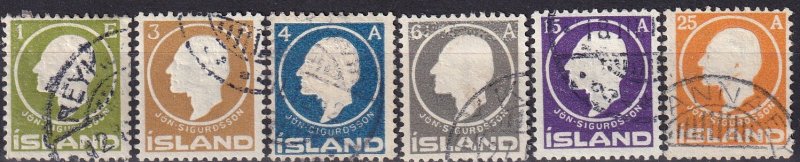 Iceland #86-91  F-VF Used CV $95.75  (Z7787)