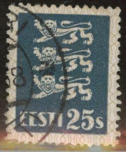 Estonia Scott 100 used from 1928-1940 Arms set