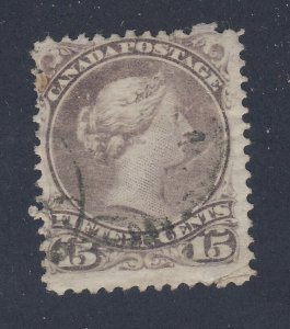 Canada Large Queen Stamp; #29b-15c Used Fine Guide Value = $80.00