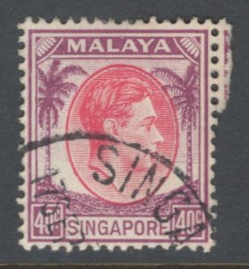 Singapore 1948 King George VI 40c Scott # 16 Used