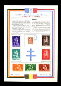 GERMAN WORLD WAR II OCCUPATION ISSUES French Resistance Belgium Stamps