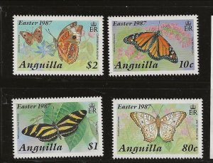 ANGUILLA Sc 708-11 NH issue of 1987 - BUTTERFLIES. Sc$24 