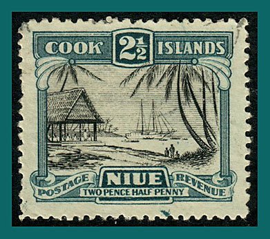 Niue 1946 Unloading Ship,  used #80,SG92