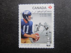 Canada #2573 Football 100th Gray Cup Game Nice stamps  {ca2022}