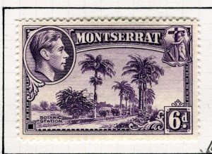 MONTSERRAT; 1938 early GVI Pictorial issue Mint hinged Perf 14. 6d. value