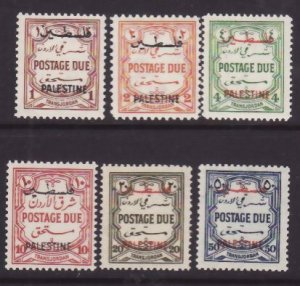 Jordan-Sc#NJ1-7- id9-unused og NH Occupation Postage Due set-Palestine-KGVI-1948