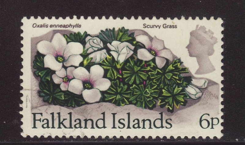 1972 Falkland Is 6p Scurvy Grass Fine Used SG284