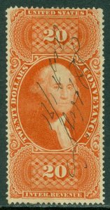 EDW1949SELL : USA 1862 Sc #R98c Used. Beautiful. Light pressed crease. Cat $125.