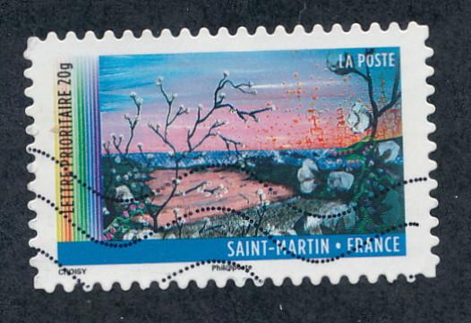 France 2011 Scott 4131 used - Year of Overseas, Saint Martin