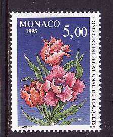 Monaco-Sc#1941-unused NH set-Flowers-Flora-1995-