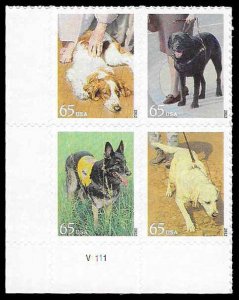 PCBstamps  US #4604/4607 PB $2.60(4x65c)Dogs at Work, MNH, (PB-3)