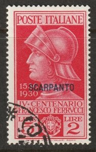 Italy Aegean Scarpanto 1930 Sc 16 CTO