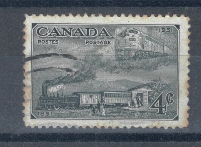 Canada 1951 Centenary of First Canadian Postage Stamp 4c black stamp Used Sg 436