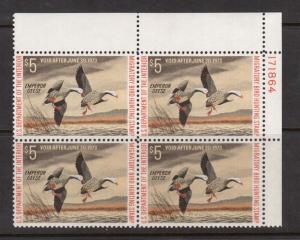 USA #RW39 VF/NH UR Plate Block