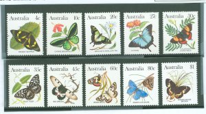 Australia  #872-80   (Butterflies)