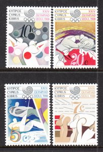 Cyprus 705-708 Summer Olympics MNH VF