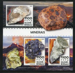 GUINEA BISSAU 2021 MINERALS SHEET MINT NEVER HINGED