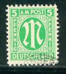 Germany AM Post Scott # 3N4a, used
