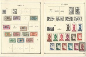 Cameroun Stamp Collection on 19 Scott International Pages, 1900-1973, JFZ