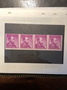 Scott # 1058aa var imperf  Center Line Strip line  of 4 MNH XF