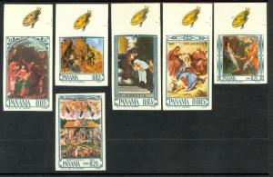 PANAMA 1966 RELIGIOUS PAINTINGS ART IMPERF Set Sc 471-471E MNH