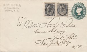 Canada - Jan 1906 Halifax, NS Up-rated Stationary Cover to States