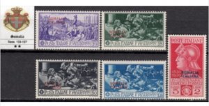 ITALY Somalia - Sassone n.133-137  MNH**