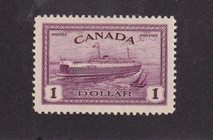 CANADA # 273 VF-MLH $1 FERRY ISSUE CAT VALUE $45 AT 20% ITS COSTS LESS TO SWIM