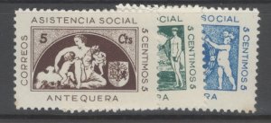 Spain Civil War-Antequera 5c x 3