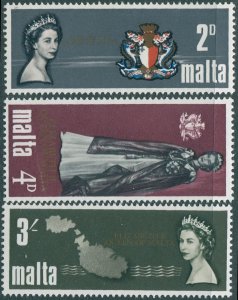 Malta 1967 SG396-398 Royal Visit QEII set MLH