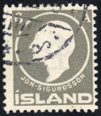 Iceland #89 Cat$26, 1911 6a gray, used