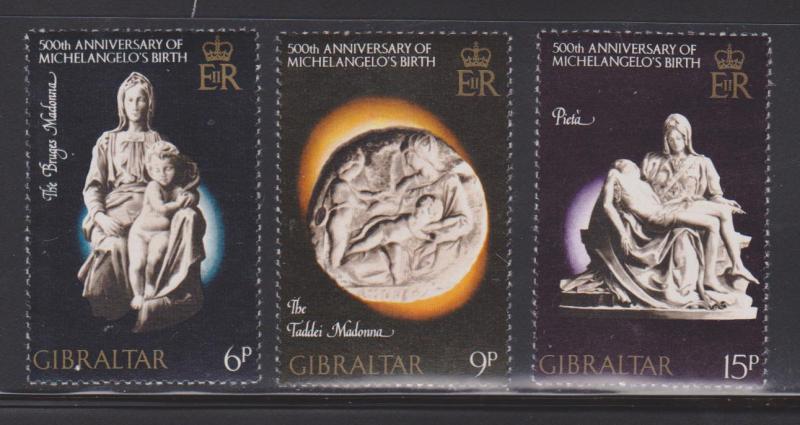 Gibraltar Scott #326-28 MNH