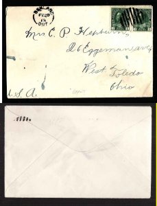 Canada-cover #3883b -1c(2) Admiral-Brant Cty-Oakland,Ont- Fe 20 1913-