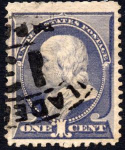 SC#212 1¢ Benjamin Franklin (1887) Used 