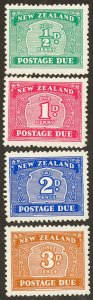 New Zealand Stamps # J22-25 MLH VF Scott Value $53.00