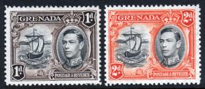 Grenada KGVI 1938 1d & 2d SG154,SG156 Mint Never Hinged MNH UMM