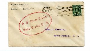 River Dennis fake handstamps Cape Breton NS reference Canada cover