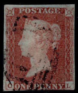 GB QV SG8, 1d red-brown PLATE 85, USED. Cat £35. OL