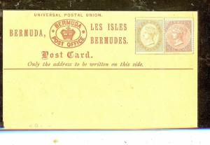 BERMUDA (P2104B)  PSC WITH QV 1/2D+2D MINT